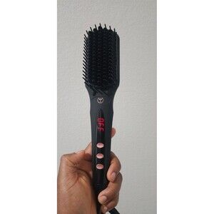 L'Ange Le Vite Thermal Active Sleek Lange Hairbrush Hair Straightener, Black